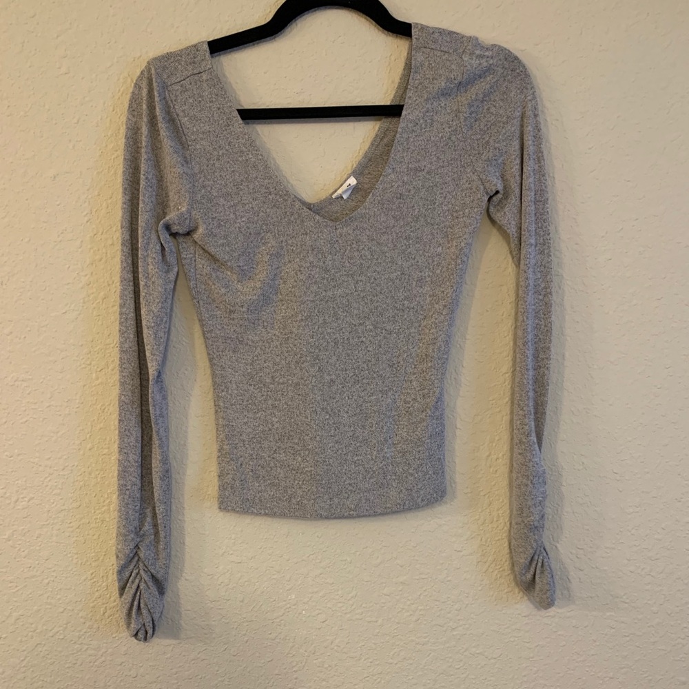 Garage Gray Cropped Sweater